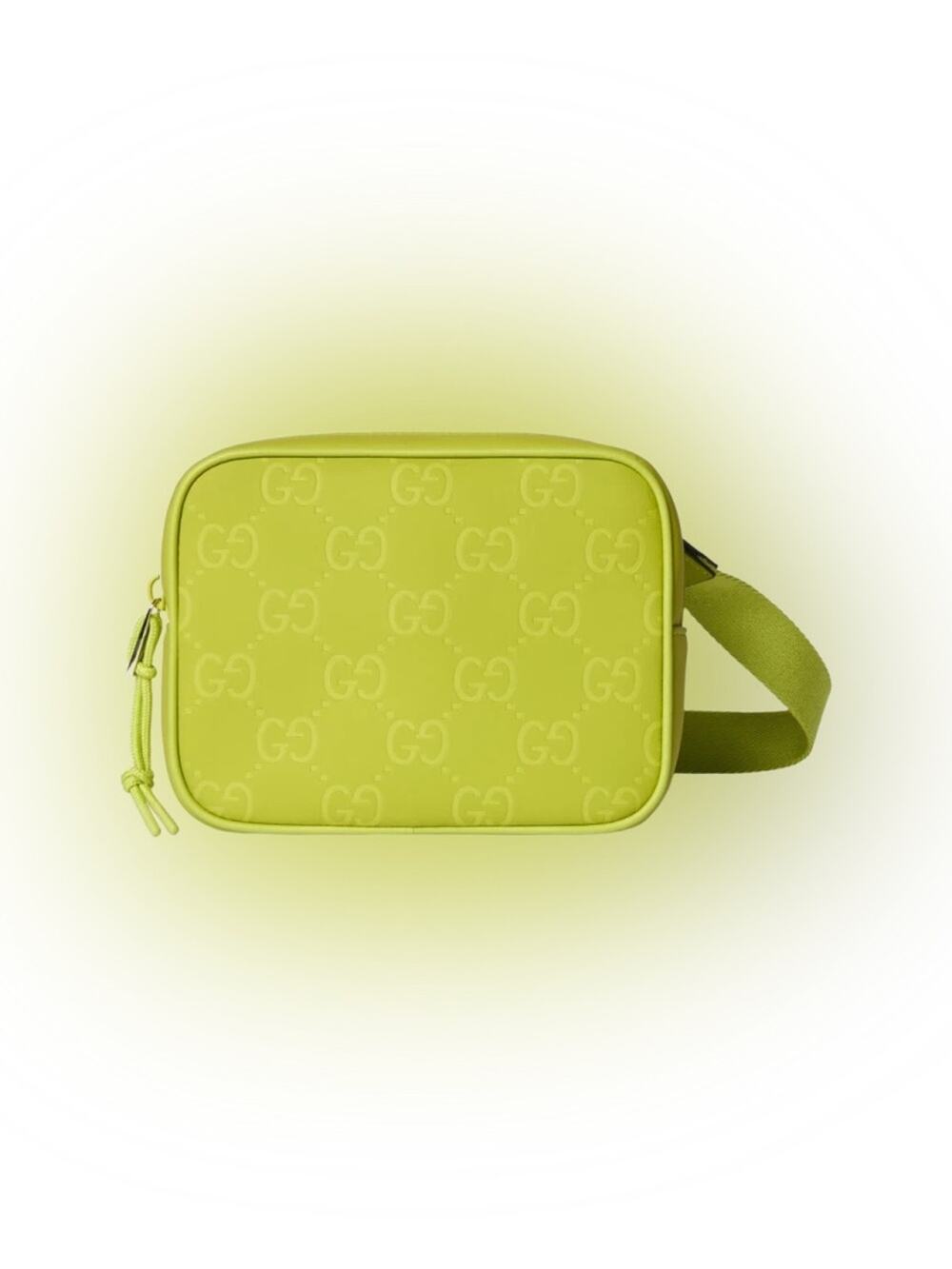 Gucci Rubber Effect Monogram GG Crossbody Bag Firefly